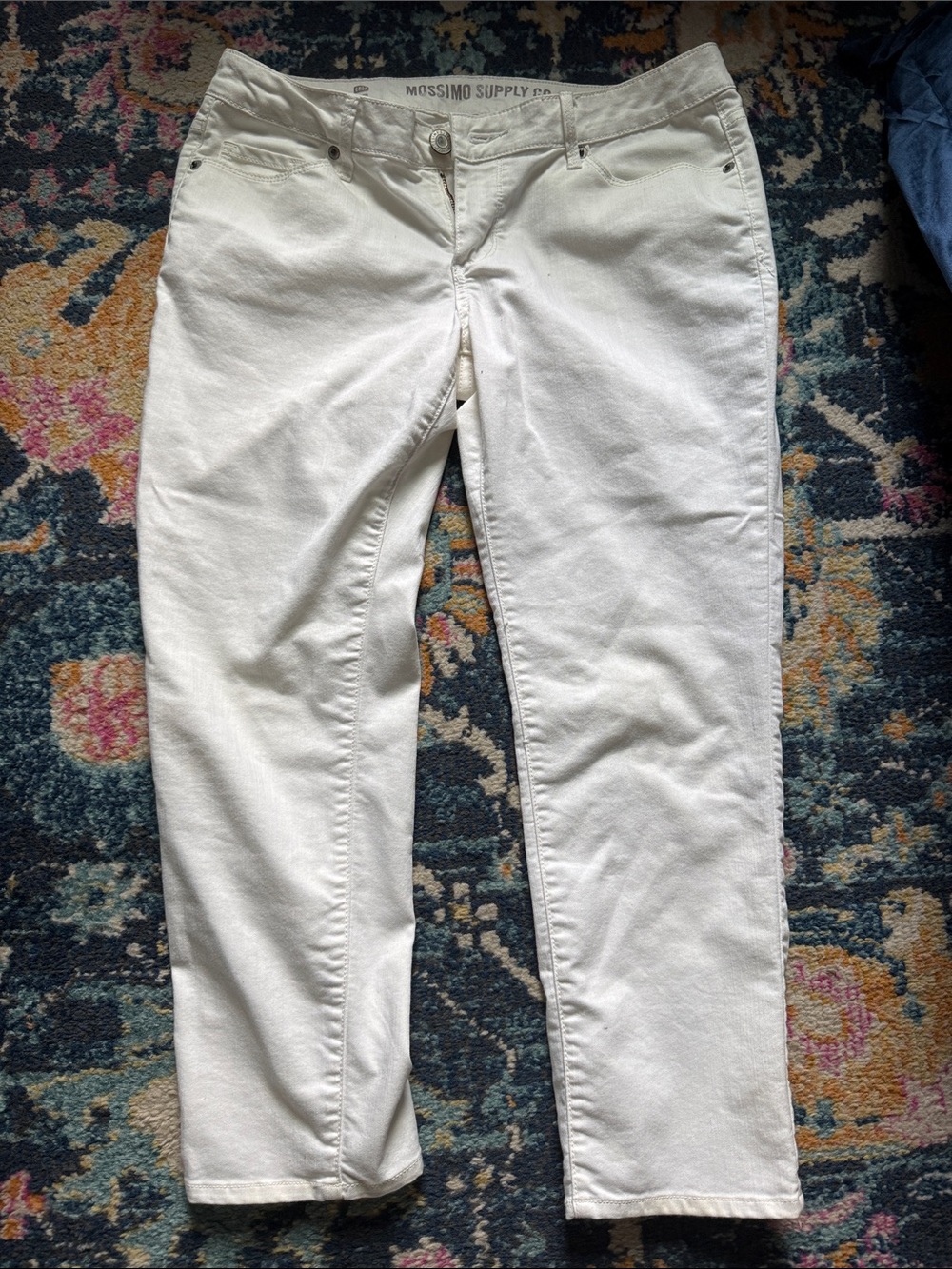 Mossimo Supply Co. Women's White Straight-Leg Jeans
